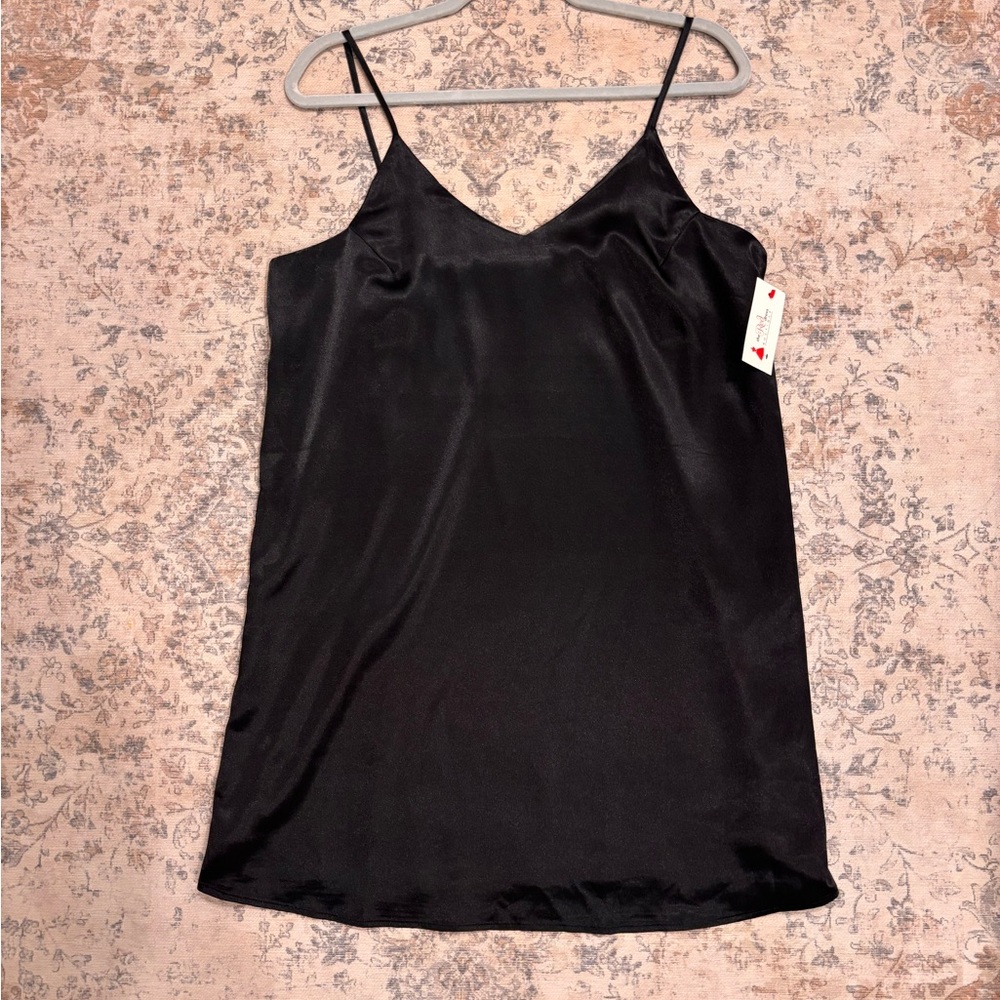 Active USA Black Satin Chemise - Picture 2 of 6